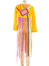 Rainbow Ribbon Embellished Crop Jacket Jacket arcadeshops.com