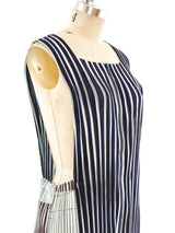 Issey Miyake Striped Plisse Pleated Jumpsuit Suit arcadeshops.com