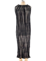 Issey Miyake Plaid Plisse Pleated Tube Dress Dress arcadeshops.com