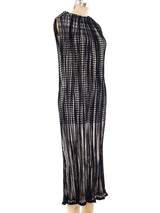 Issey Miyake Plaid Plisse Pleated Tube Dress Dress arcadeshops.com