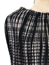 Issey Miyake Plaid Plisse Pleated Tube Dress Dress arcadeshops.com