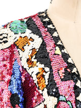 Fringed Cropped Sequin Jacket Jacket arcadeshops.com