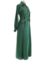 Jean Varon Forest Green Belted Maxi Dress Dress arcadeshops.com