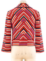 Striped Wool Cropped Jacket Jacket arcadeshops.com