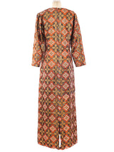 Metallic Floral Maxi Dress Dress arcadeshops.com