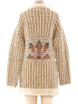 Chenille Floral Handknit Jacket Jacket arcadeshops.com