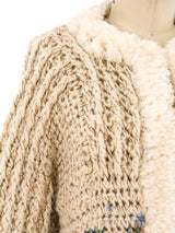 Chenille Floral Handknit Jacket Jacket arcadeshops.com