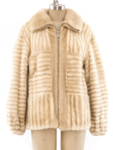 Revillon Striped Mink Jacket Jacket arcadeshops.com
