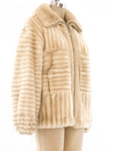 Revillon Striped Mink Jacket Jacket arcadeshops.com