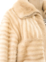 Revillon Striped Mink Jacket Jacket arcadeshops.com