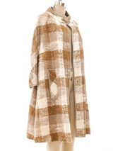 Checker Pattern Tweed Coat Outerwear arcadeshops.com