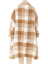 Checker Pattern Tweed Coat Outerwear arcadeshops.com