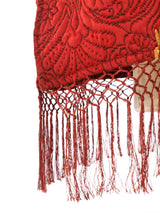 Rust Matelasse Maxi Coat Outerwear arcadeshops.com