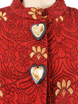 Rust Matelasse Maxi Coat Outerwear arcadeshops.com