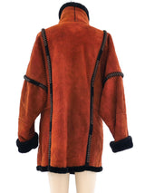 Rust Shearling Coat Outerwear arcadeshops.com