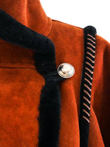 Rust Shearling Coat Outerwear arcadeshops.com