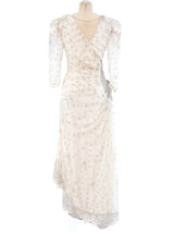 Zandra Rhodes Embellished Silk Chiffon Gown Dress arcadeshops.com