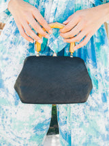 Bamboo Top Handle Raffia Bag Accessory arcadeshops.com