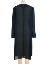 Black and White Silk Chiffon Dress Dress arcadeshops.com