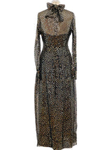 Victor Costa Gold Sequin Embellished Dress Dress arcadeshops.com