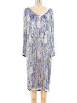 Silver Beaded Fringe Dress Dress arcadeshops.com