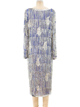 Silver Beaded Fringe Dress Dress arcadeshops.com