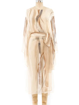 Printed Silk Chiffon Caftan Dress Dress arcadeshops.com