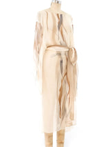 Printed Silk Chiffon Caftan Dress Dress arcadeshops.com