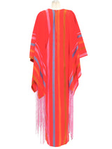 Josefa Striped Fringe Caftan Dress arcadeshops.com