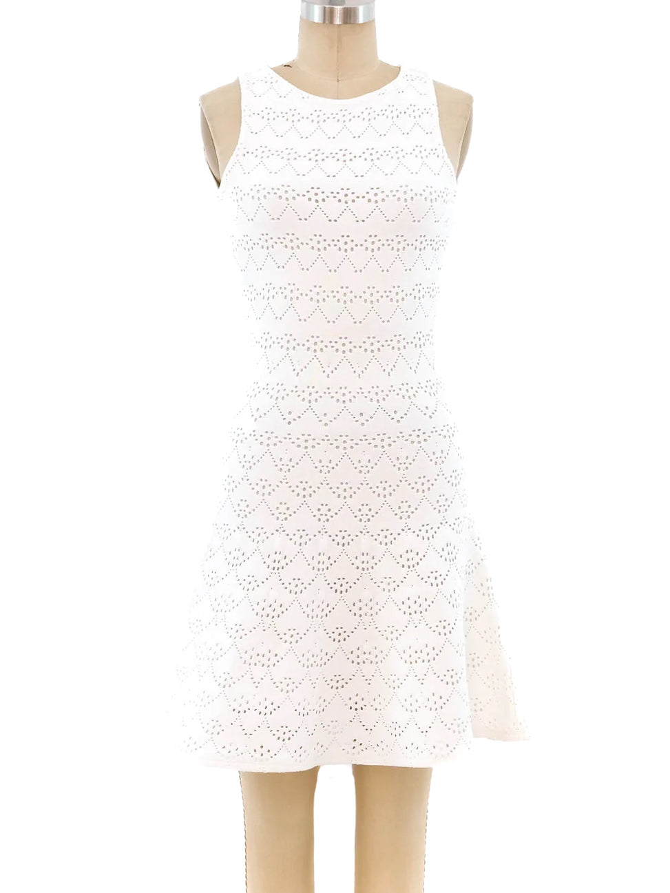 Dior fashion white lace dress