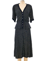 Jean Muir Peplum Jersey Dress Dress arcadeshops.com