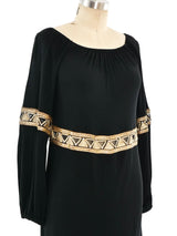Givenchy Metallic Trimmed Jersey Goddess Gown Dress arcadeshops.com