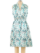 1960's Swirl Brocade Sleeveless Dress Dress arcadeshops.com