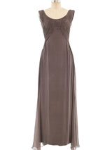 Ruched Silk Chiffon Gown Dress arcadeshops.com