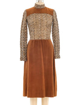 Teal Traina Crochet Knit Panel Dress Dress arcadeshops.com