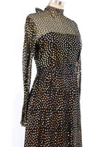 Victor Costa Gold Sequin Embellished Dress Dress arcadeshops.com