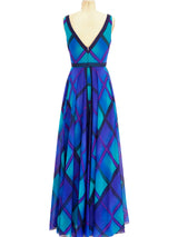 Malcolm Starr Watercolor Check Tank Dress Dress arcadeshops.com
