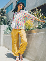 Striped Terry Lined Beach Jacket Jacket arcadeshops.com