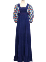 Navy Corduroy Maxi Dress Dress arcadeshops.com