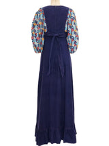 Navy Corduroy Maxi Dress Dress arcadeshops.com