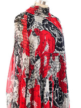 Scott Barrie Floral Printed Gown Dress arcadeshops.com