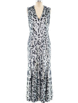Roberto Cavalli Leopard Sequin Gown Dress arcadeshops.com