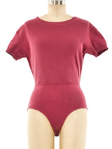 Alaia Mauve Knit Bodysuit Suit arcadeshops.com