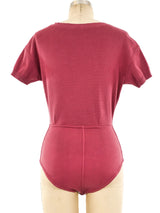Alaia Mauve Knit Bodysuit Suit arcadeshops.com