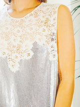 Paco Rabanne Chainmail Accented Lace Dress Dress arcadeshops.com