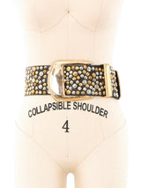 Michael Morrison Studded Black Leather Belt Accessory arcadeshops.com