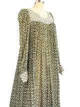 Block Printed Cotton Caftan Dress arcadeshops.com