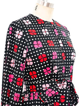 Ungaro Floral and Polka Dot Jersey Dress Dress arcadeshops.com