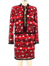 Angelo Tarlazzi Pom Pom Skirt Ensemble Suit arcadeshops.com