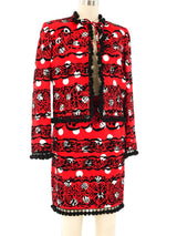 Angelo Tarlazzi Pom Pom Skirt Ensemble Suit arcadeshops.com